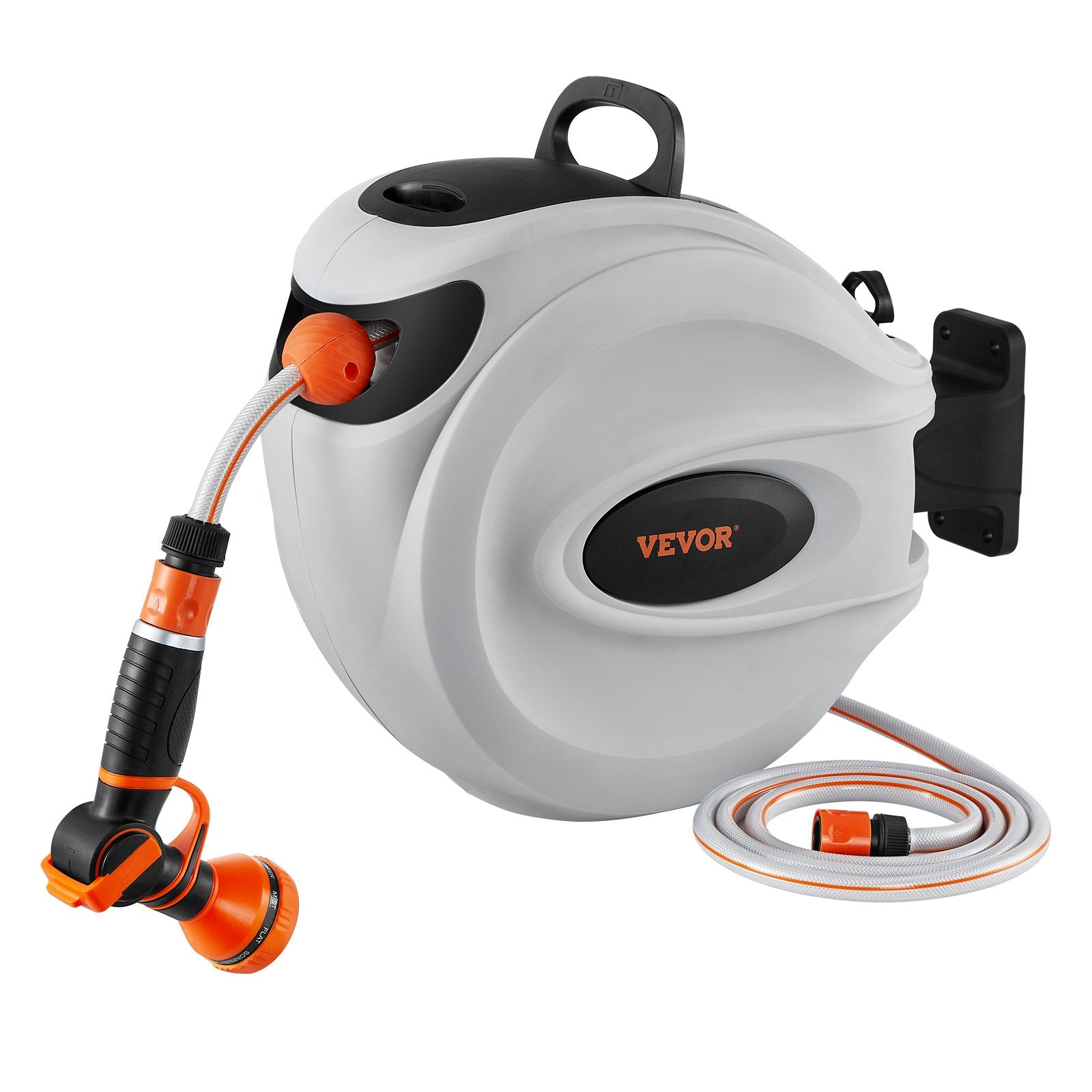 Retractable Hose Reel Water Hose Reel 20m X 1.3cm 180° Swivel Wall-Mounted