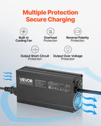 12V 10A Lithium Battery Charger 14.6V AC-DC LiFePO4 Smart Charger For RV