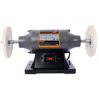 6-Inch Electric Polisher Bench Buffer Grinder  - Includes 4PCs 80Ply Thic Buffing Wheels  Ideal Benchtop Buffing Machine For Polishing  Metal, Jewelry, Knives, Wood, Jade, And Plastic.CSA Certificated