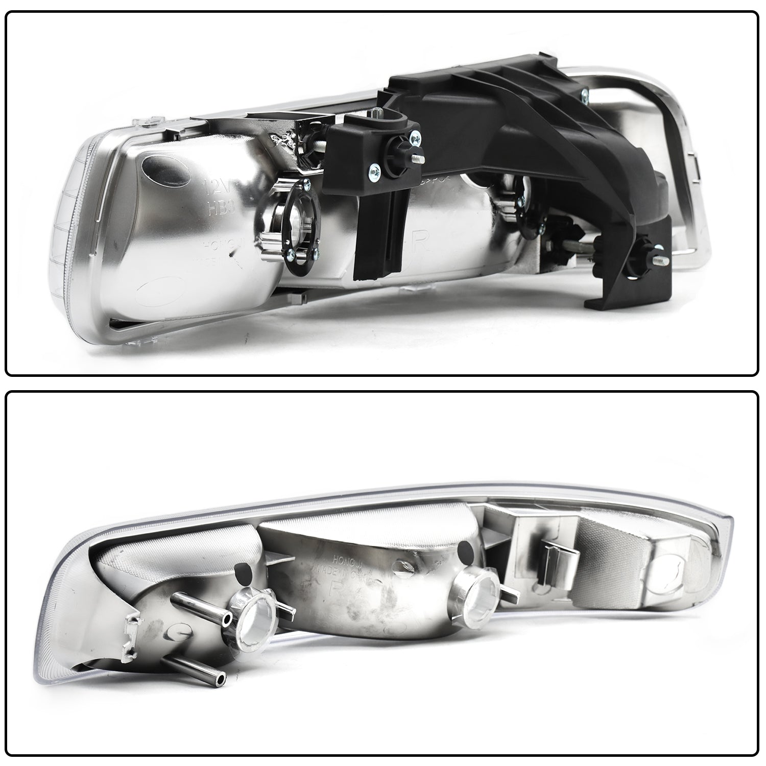 For 1999-2002 Chevy Silverado Pair Halogen Headlights Left Right Side