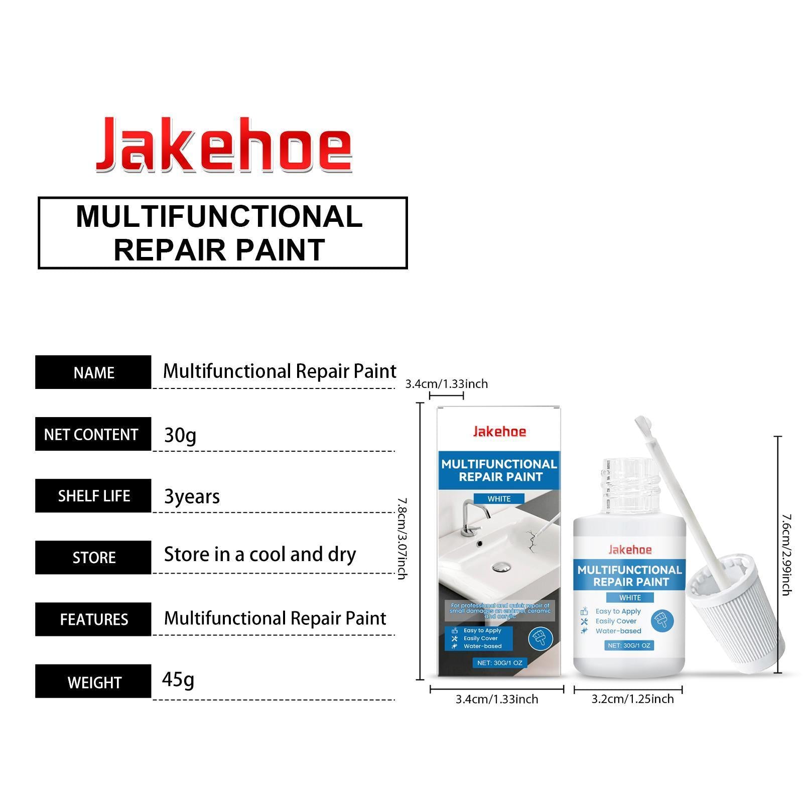 Jackho Multifunctional Waterproof Repair Paint Bathroom Renovation Covers Scratches And Flaws Wall Repair Paint