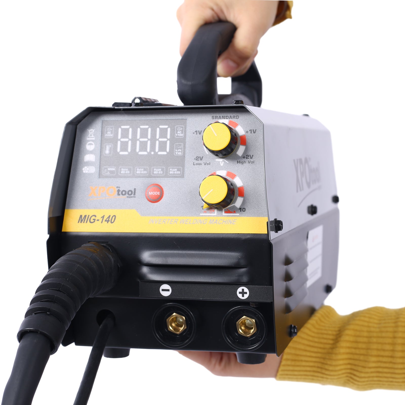 140A MIG Welder,110V Multiprocess Welder,Gas Gasless MIG Welding Machine,4 In 1 Flux MIG  Solid Wire  Lift TIG  Stick  Welder