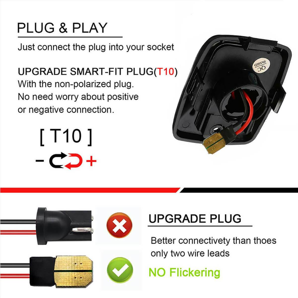 For 2000-2013 Tundra White LED Tag License Plate Light Bulbs Assembly Kit