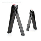 10-piece Black Nail Clipper Set With Travel Case, Professional Cuticle Nippers And Nail Clippers, Complete Grooming Kit For Home And Travel