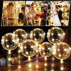 10PCS LED Light Up Balloons Clear Balloons Helium Bubble Glow Balloons With String Lights For Birthday Wedding Party Decorations