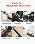 Compound Miter Saw 10-Inch Blade 15 Amp Motor 60-Tooth Corded Single Bevel 0-45°