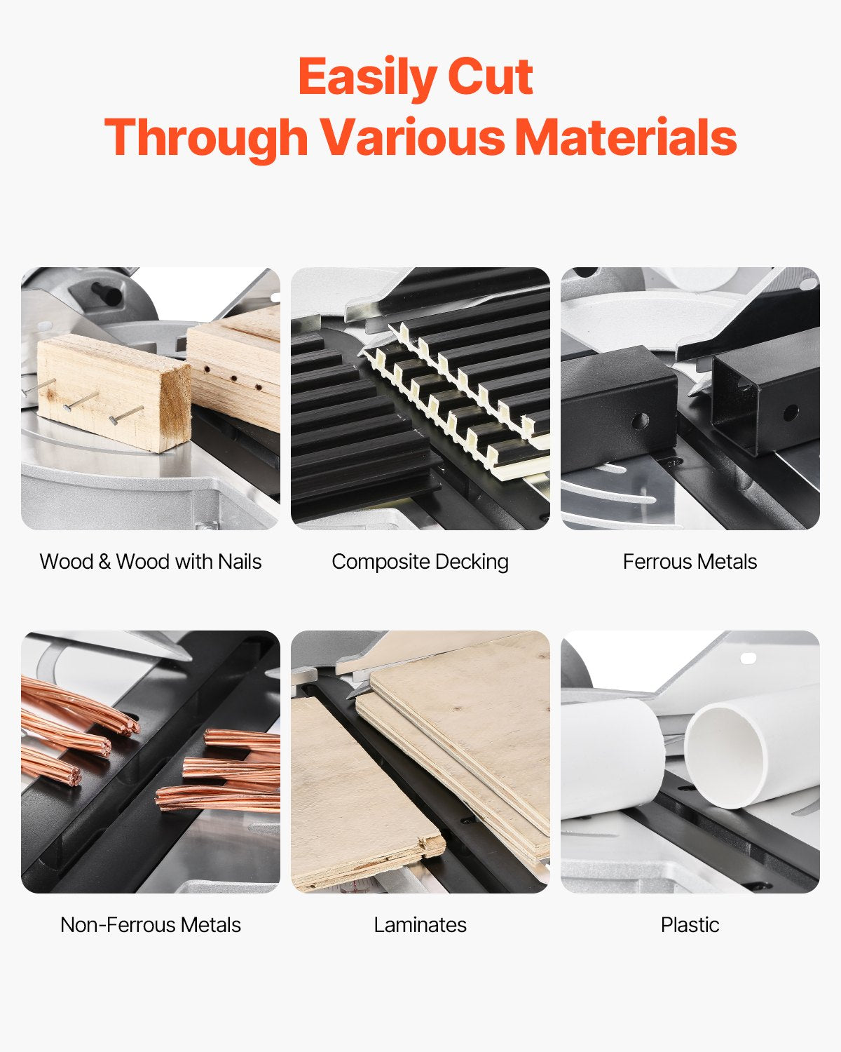 Compound Miter Saw 10-Inch Blade 15 Amp Motor 60-Tooth Corded Single Bevel 0-45°