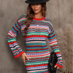 Women's Fashion Cutout Patchwork Knit Dress