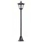 Outsunny Outdoor Garden Solar Post Lamp Sensor Dimmable LED Lantern Bollard Pathway 1.6M Tall  Black
