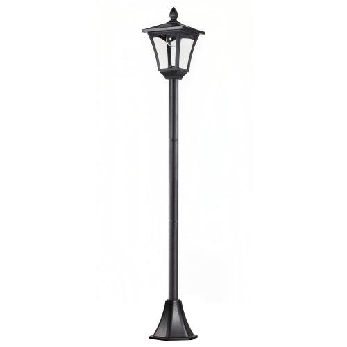 Outsunny Outdoor Garden Solar Post Lamp Sensor Dimmable LED Lantern Bollard Pathway 1.6M Tall  Black