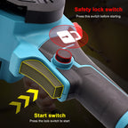 2 Batteries 6'' 4000W Mini Cordless Chainsaw Electric One-Hand Saw Wood Cutter