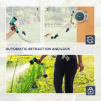 Outsunny Retractable Hose Reel Wall Mounted, 20 2m Garden Hose Pipe Reel With Lock, Auto Rewind, 7 In 1 Spray Nozzle, Green