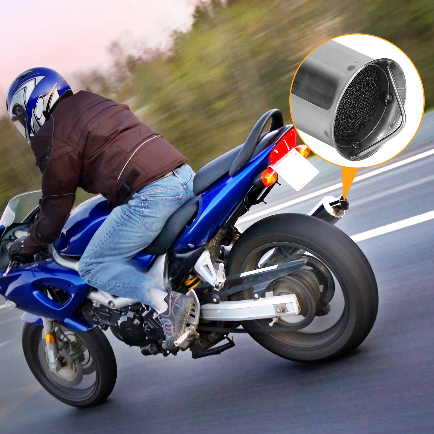 1Pc Pipe Silencer Muffler 51MM 2IN Exhaust Pipe Noise Sound Eliminator Motorcycle DB Killer