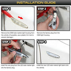 2 Smoke LED Side Marker Turn Signal Light Replacement For BMW E90 E91 E93