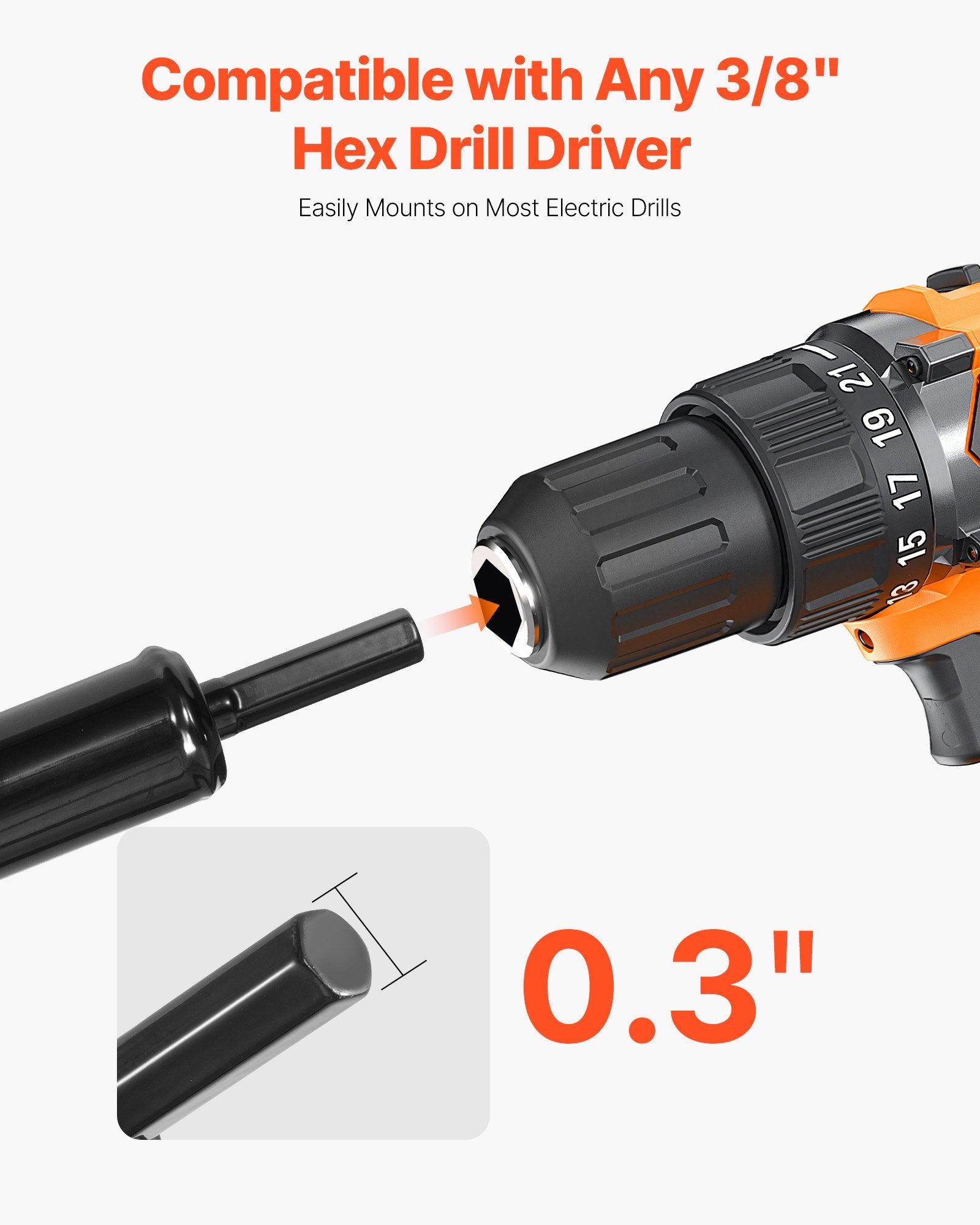 Auger Drill Bit For Planting, Ø3.15" X 11.42" Spiral Drill Bit, For 3/8'' Hex Drive Drills, Heavy Duty Bulb Planter Tool, Hole Drilling Attachments For Garden Post Hole Digger Fence Digging