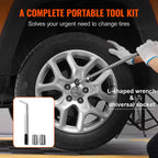 Scissor Jack, 2.5 Ton 2500 Kg Scissor Car Jack, 9.4 Cm-43.4 Cm Lifting Range Scissor Lift Jack With Ratcheting Handle And L-Wrench, Portable Tire Jack For Cars Trucks Sedans MPVs