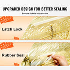 Raffle Drum, 11.6 X Ø7.48 Inch Brass Plated Raffle Ticket Spinning Cage, Holds 2500 Tickets Or 100 Ping Pong Balls, Metal Lottery Spinning Drawing With Wooden Turning Handle, For Bingo Ballot Pa