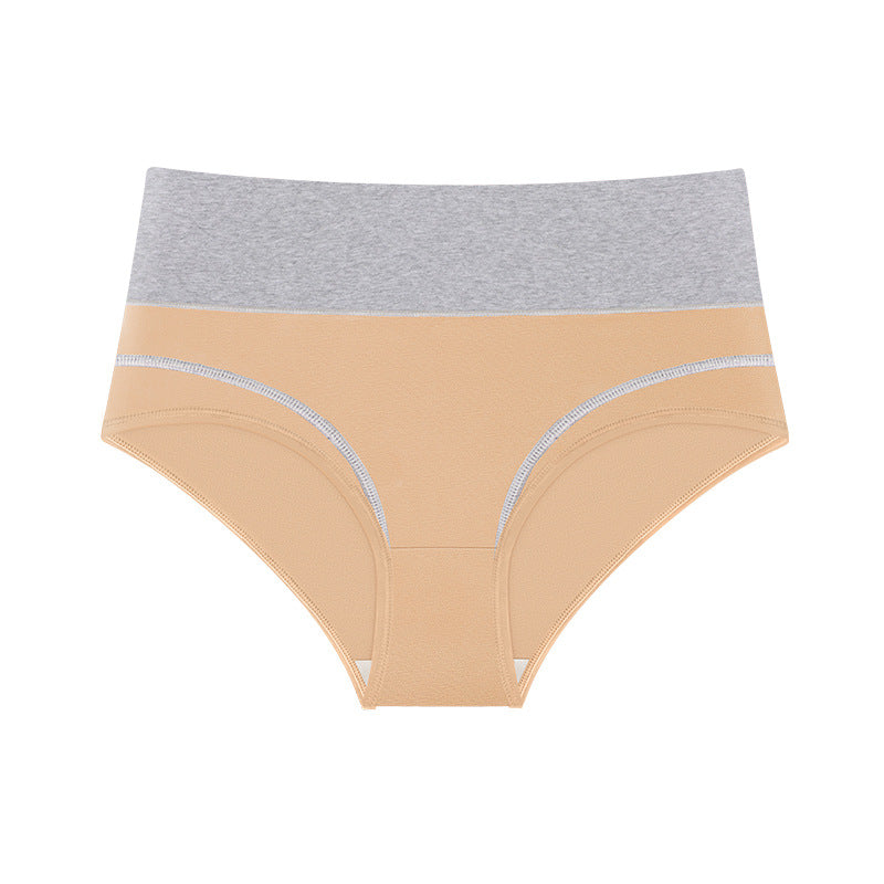 Women's Colour Clash High Waisted Tummy Tuck Hip Lifting Breathable Panties