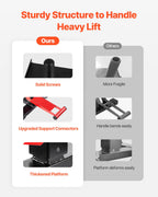 Dirt Bike Lift Stand, Motorcycle Jack Lift Stand 1200lbs Capacity And Hydraulic Lift Operation, Hoist Table Adjustable Height 9.8"-18.3" For Dirtbike Repair, Maintenance, Dirt Bike Accessories