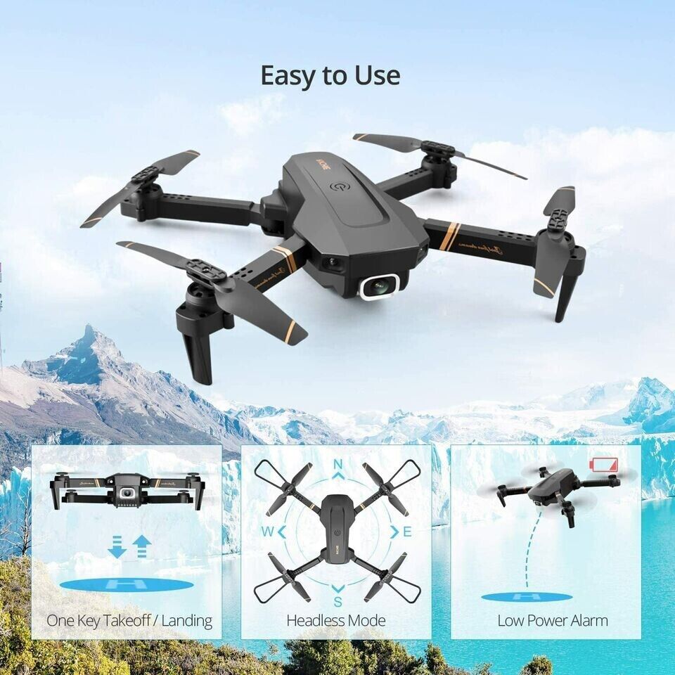 2025-V4 NEW 3 Battery Rc Drone 4K HD Camera WIFI FPV Foldable RC Quadcopter Bag