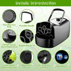 Bubble Maker Automatic Bubble Blower Portable Bubble Blowing Machine With 2 Speeds Handle 3000-4000 Bubbles Per Minute Plug-In Battery Powered