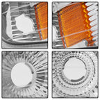 For 1999-2002 Chevy Silverado Pair Halogen Headlights Left Right Side