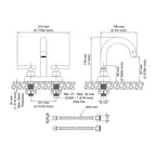 4 Inch Vanity Faucet Bathroom Faucet Dual Handle Bathroom Basin Faucet Leak-Free Brass[Unable Ship Weekends, TK/TEMU Only For Pickup]