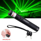 Green Laser Pointer Pen Light 9900Mile Strong Visible Beam Lazer AAA Torch 532nm USB Rechargeable Flashlight
