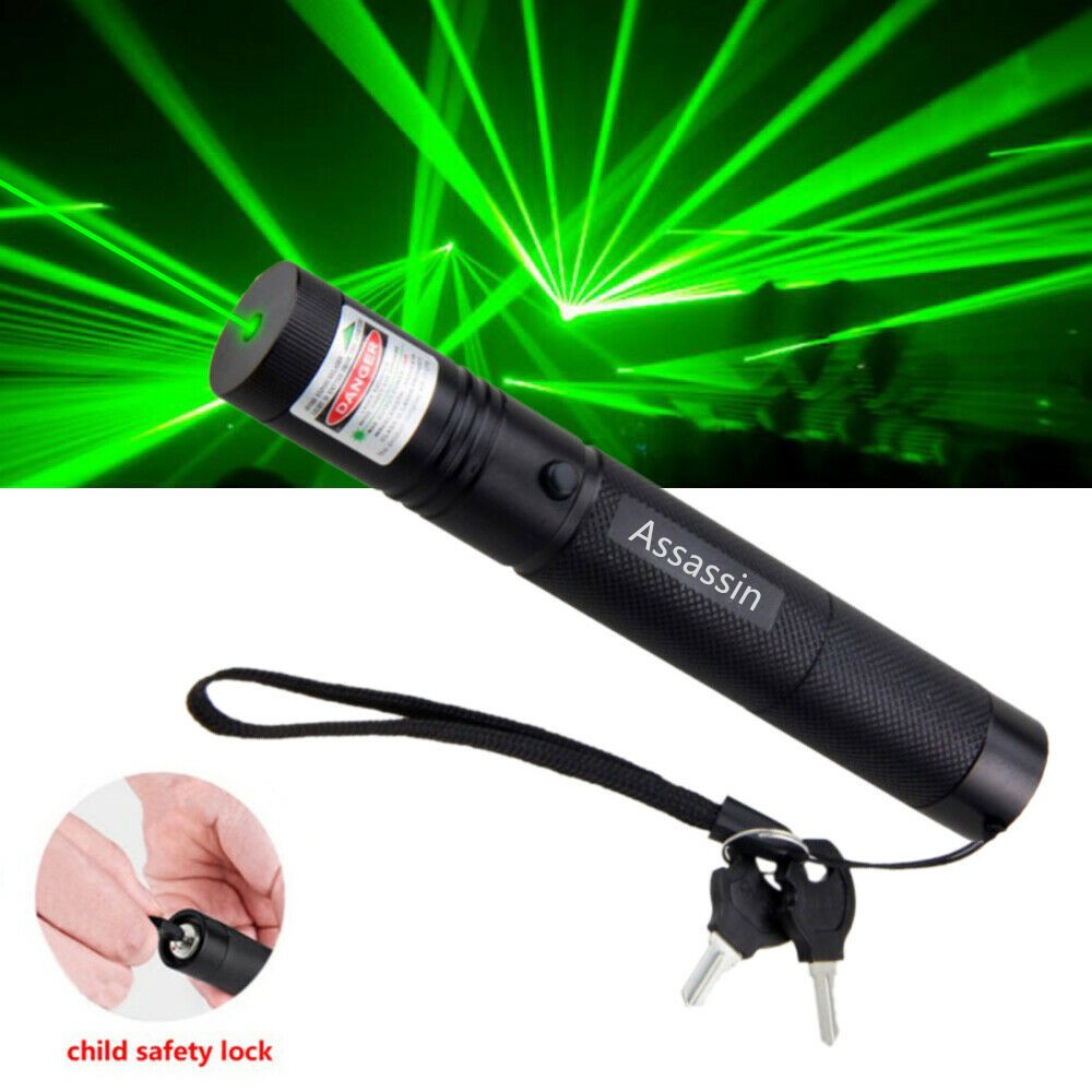 Green Laser Pointer Pen Light 9900Mile Strong Visible Beam Lazer AAA Torch 532nm USB Rechargeable Flashlight