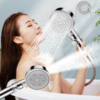 Bath High Pressure Shower Head 5 Mode LARGE Chrome Handset Heads Water Saving