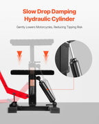 Dirt Bike Lift Stand, Motorcycle Jack Lift Stand 1200lbs Capacity And Hydraulic Lift Operation, Hoist Table Adjustable Height 9.8"-18.3" For Dirtbike Repair, Maintenance, Dirt Bike Accessories