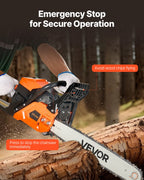 52 Cc Gas Chainsaw, 18 Inch Gas Powered Chainsaw, 2.4 HP Power Chain Saw With Non-Slip Handle, Gas-Powered Chainsaws With Dual Fuel Tanks, For Wood Cutting, Tree Trimming, And Land Clearing