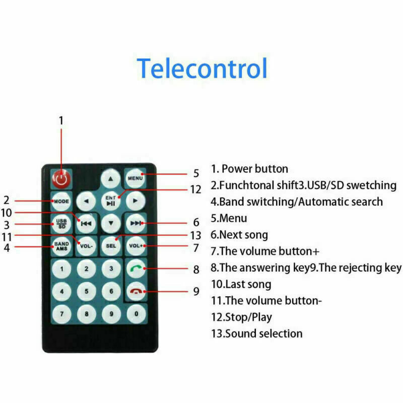 AUX Car MP5 Player  Double 2DIN Bluetooth Touch Screen Stereo Radio USB Camera