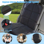 2 Packs Car Seat Protector Cushion Mat Pad With Thick Padding Protector For Child Baby Car Seat Mesh Pockets