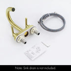 4 Inch Vanity Faucet Bathroom Faucet Dual Handle Bathroom Basin Faucet Leak-Free Brass[Unable Ship Weekends, TK/TEMU Only For Pickup]