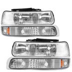 For 1999-2002 Chevy Silverado Pair Halogen Headlights Left Right Side