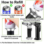 Welding Soldering Brazing Tools Refillable Butane Gas Micro Blow Torch Lighter