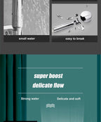 Bath High Pressure Shower Head 5 Mode LARGE Chrome Handset Heads Water Saving